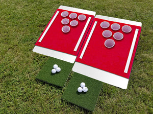 Beer Pong Golf: The Original Custom Tailgate Set - White / Red